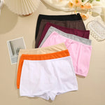 3PCS/SET Women Panties Cotton Seamless High waist Boxer shorts Female Solid Color Briefs Cozy Lingerie Intimate Underpants XS-XL