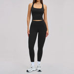 New Yoga Set 2PCS Gym Clothes Workout Outfits Women Long-sleeved T-shirt Sportswear Tracksuits Fitness Sports Vest Gym Leggings