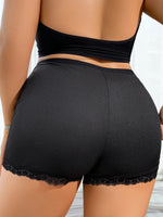 1pcs Plus Size 1XL-4XL Sexy Lace Women Boyshorts Lady Briefs Underwear Breathable Comfortable Black Mid Waist Female Underpants