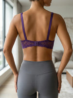 1PCS Floral Lace Woman Bra Mesh Push Up Bra French Underwire Underwear Comfortable Thin Cup Bra Women