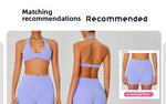 Fitness Sports Bra Women Halter Top High Support Push-up Open Back Gym Wear Hanging Neck Fitness Bar Yoga Bar Workout Underwear