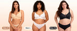 6pcs Women’s Bra Panties Everyday Wireless Push Up Lingerie Soft Briefs Seamless Bralettes, Breathable Padded Comfort Underpants