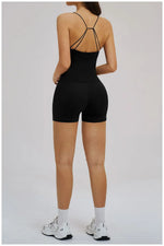 Women 2 Piece Gym Workout Set Female Bra Yoga Shorts Vest Fitness Wear Quick-DrySports Bra Suits Sportswear Tracksuit Outfits