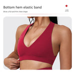 Hearuisavy Summer Women Sports Bra Pilates Yoga Bra Gym Underwear Running Shock Proof Breathable Quick-Dry Fitness Top For Girls