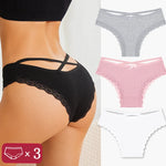 3Pcs Women Cotton Panties Seamless Hollow Sexy Design Unique Low Waist Women Panty Breathable Girl Underwear Soft Lingerie S-XL