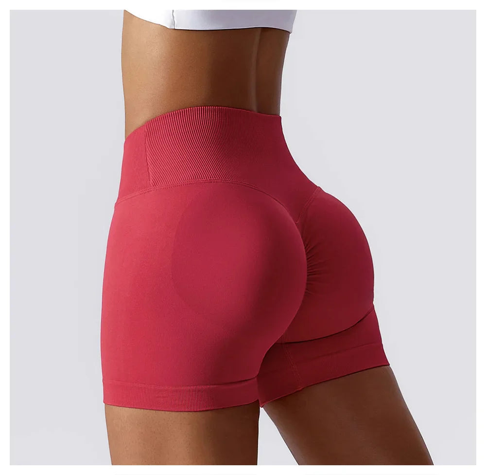 Summer Seamless High Waist Yoga Shorts Elasticity Sports Leggings Women Breathable Cycling Shorts Buttock Lift Gym Shorts Women
