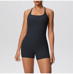 New 2Pcs Yoga Sets Naked Feel Women Workout Fitness Gym Clothes High Waist Yoga Shorts And Sports Bra Impact Shorts Workout Sets