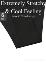 6 Pcs/Set Women's V-Waist Low-Rise Cotton Bikini Briefs - Seamless, Skin-Friendly, 100% Cotton Crotch, 8 Solid Colors, S-XL
