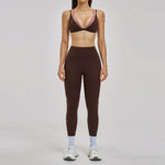 2 Piece Yoga Set Women's Tracksuit Athletic Wear Gym Clothes Female Workout Push Up Clothes Sports Bra Leggings Suit Fitness Set