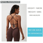 DIAS FIT JOY New style cross back yoga bra Plus Size removable chest cushion sexy back sports vest fitness running gym