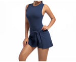 New Short Sports Jumpsuit Gym Set Women Yoga Clothes Workout Tennis dress One-piece Playsuit Yoga Suit Female Outdoor Bodysuits