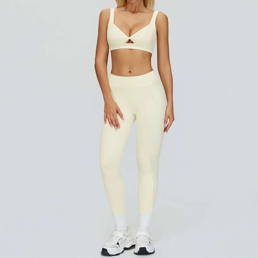 Women Yoga Set 2/3PCS Gym Clothes Long Sleeved Sportswear Yoga Suits Fitness Tracksuits Sport Outfits Crop Tank Bra Gym Leggings