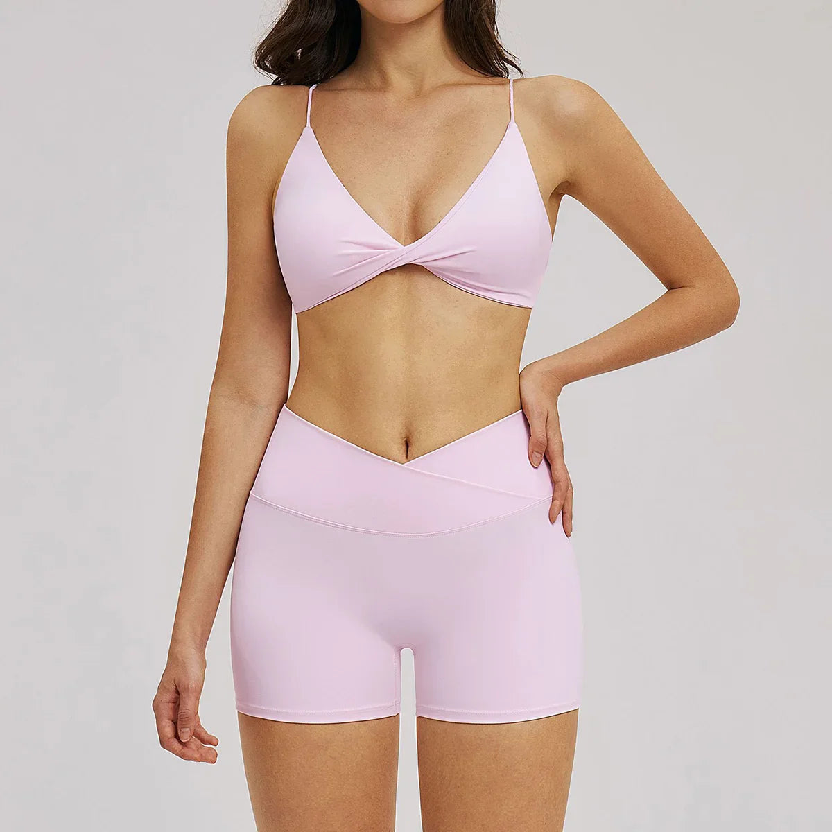 Women 2 Piece Gym Workout Set Female Bra Yoga Shorts Vest Fitness Wear Quick-DrySports Bra Suits Sportswear Tracksuit Outfits