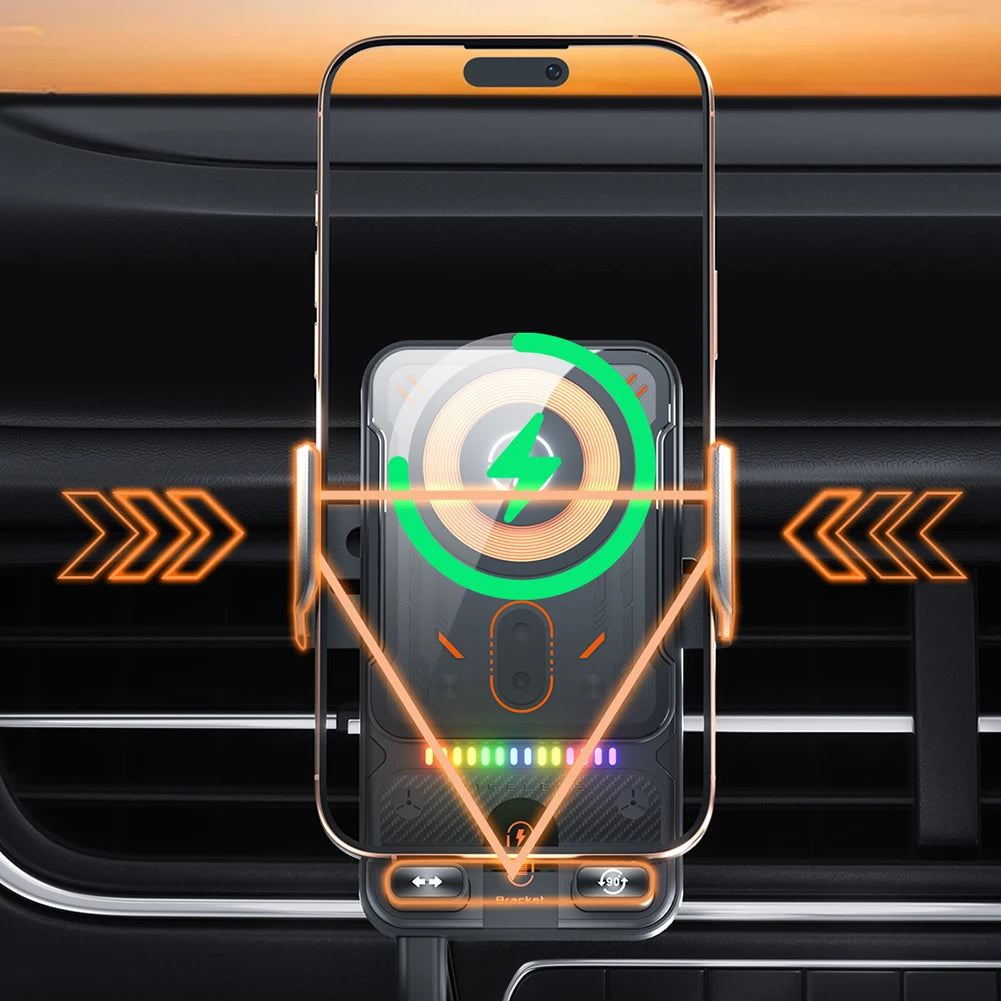 Car Wireless Charger Car Phone Mount Air Vent Cell Phone Holder Auto Clamping Car Accessories