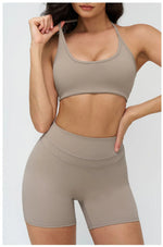 Neck Hanging Sports Bra High Support Women Push Up Bra Summer Gym Clothes Fitness Halter Top Quick Dry Running Workout Underwear
