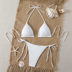 Sexy Metal Heart Ornament Bikini Set 2026 Women Blue Pink Halter Push Up Bra Thong Swimsuit Beach Bathing Suit Vacation Swimwear