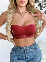 3PCS Daily Strapless Women's Bra Seamless Unlined wireless front closure Push-up bra Trendy Solid Comfortable Lingerie