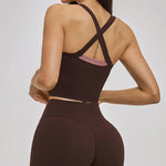Yoga Bra Women High Strength Sport Bra Anti-Sweat Fitness Top Shockproof Crop Top Push Up Running Sport Bra Gym Vest Workout Top