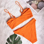 Sexy Solid Black Bikini 2024 New Women Off Shoulder High Cut Push Up Padded Rhinestone Swimwear Brazilian Bathing Suit Swimsuit