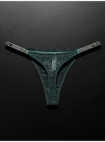 Lace Sexy Girls Women Panties Seamless Underwear Rhinestone G String Letter Transparent Thong For Female Low Rise Ladies Briefs