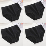 4Pcs/Set Women Cotton Briefs Seamless High Waist Breathable Underwear Female Stretch Comfortable Lingerie New solid color Panty