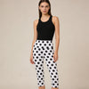 Women's Summer Low Waisted Capri Pants Slim Fit Dot Print Cropped Leggings for Casual Occasions Work test