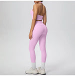 Yoga Clothing Set Women's High Waisted Leggings and Top 2 Piece Seamless Fitness Exercise Clothing Gym Sportswear Tracksuits