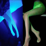 Gothic Harajuku Punk Long Stockings Women Mesh High Tights Lolita Luminous Socks Sexy Pantyhose