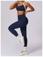 Gym Sport Bra Halter Sports Bra Anti-sweat Breathable Yoga Bra Shockproof Crop Top Fitness Top Push Up Workout Top Women