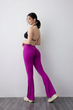 DIAS FIT JOY Peach flared pants for women's yoga high waisted and hip lifting tight pants wide leg fitness pants quick drying