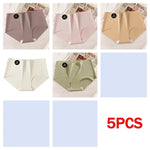 5PCS Seamless Mulberry Silk Underwear Ultral Thin Women's Panties Sexy High Elastic Invisible Briefs Soft Underpants Lingerie