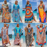 Kaftan Dresses for Women Plus Size Bathing Suit Cover Up Vneck Batwing Dress Loose Fit Moroccan Caftan Mumu Dresses