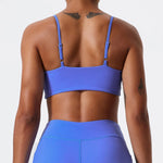 Hearuisavy Summer Sports Bra Shockproof Push Up Gym Top Women Quick-Dry Yoga Clothes Pleated Design Brassiere Workout Crop Top