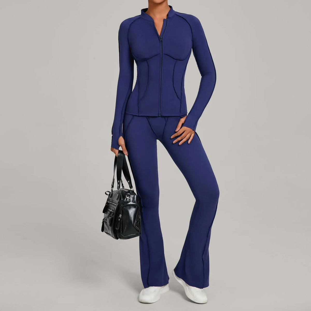 Women Tracksuit 2PCS Yoga Suit Sports Set Gym Set Running Outfits Workout Clothes Sports Long Sleeve Athletic Wear Yoga Clothing