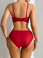 Hot Women's Lingeries Set Lace Splicing Plush Push up Sexy Bras Comfortable Sheer Women's Panties