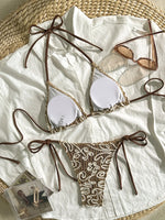 Sexy Pink Lace Micro Bikini 2026 Women Brazilian Push Up Bra Tie Side Thong Swimsuit Beach Holiday Bathing Suit 2 Piece Swimwear