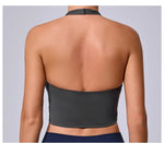 Hanging Neck Yoga Sports Bra Women Breathable Shock Proof Gym Workout Fitness Push Up Top Yoga Running Sportswear Vest Sexy Bra