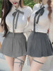 WOMENGAGA Korea Style Sexy Slim High Waist Strap A-line Half Length Skirt Fashion Women Skorts JK Sweet 2023 NewOW3W test