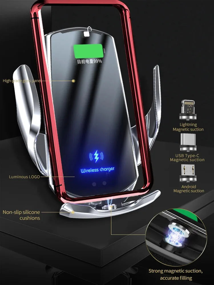 Car Phone Holder For Mercedes-Benz V-Class EQV 2024 2025 Navigation Screen Bracket Wireless Charger Stand Base Auto Accessories