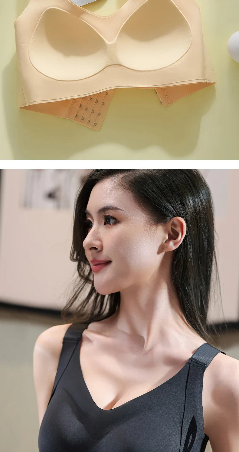Sexy Lifting Seamless Underwear Women's Small Breasts Gathering No Steel Ring Bh Upper Holder Breast Adjustable Ladies Bra M-6XL