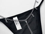 Metal Chain Hot Sexy Women Panties Cotton G String Girls Briefs Letter Thong Erotic Female Underwear Low Waist Intimates