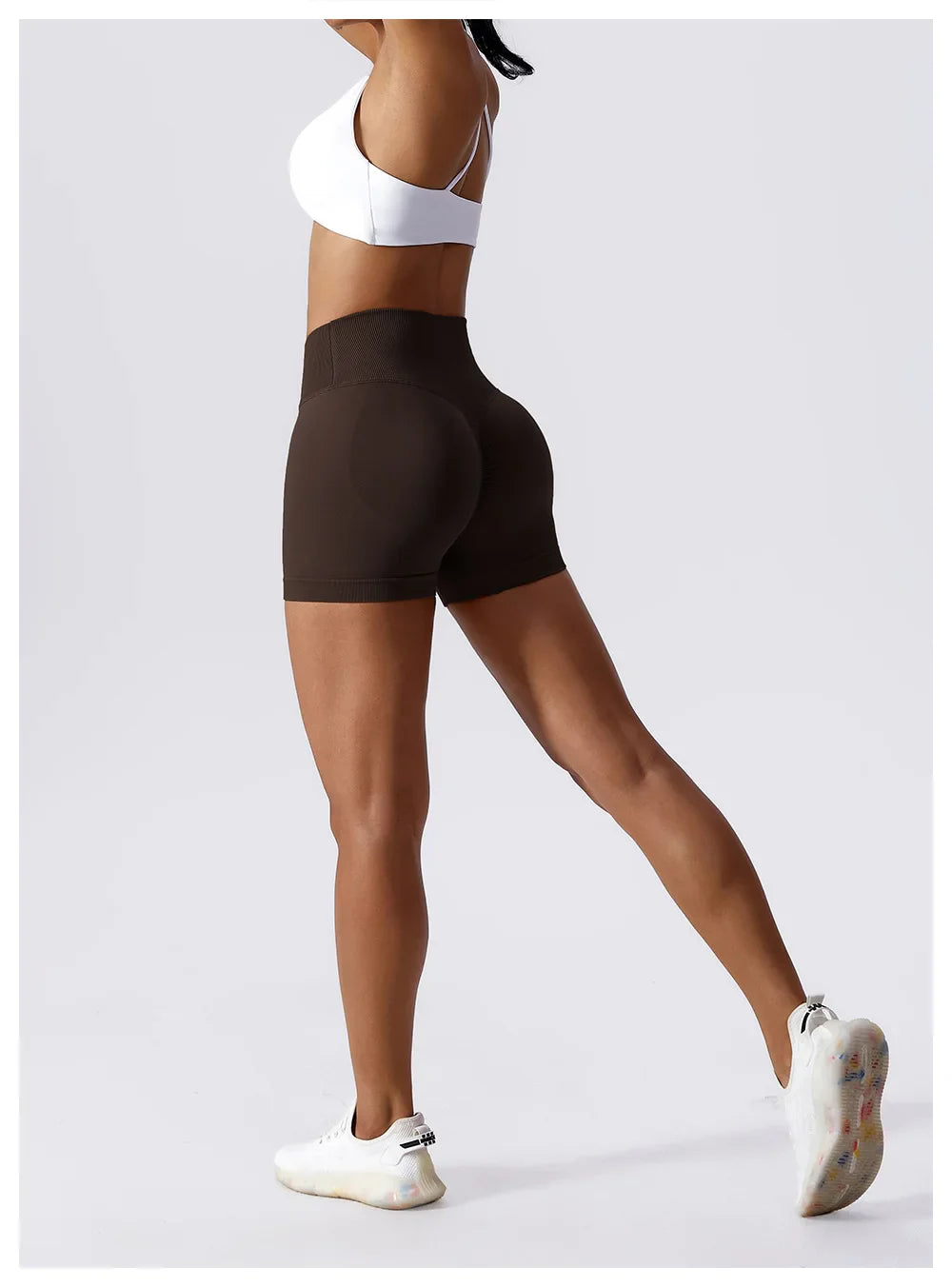 Summer Seamless High Waist Yoga Shorts Elasticity Sports Leggings Women Breathable Cycling Shorts Buttock Lift Gym Shorts Women