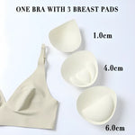 Deep V Jelly Bras Wireless Comfortable Supportive Bra No Underwire Push Up Bralette Seamless Underwear for Women