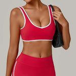 Breathable Sports Underwear Anti-Sweat Fitness Top Women Yoga Bra Shockproof Crop Top Push Up Running Sport Bra Gym Workout Top