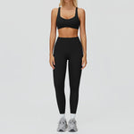 Women Yoga Suit Tracksuit Sports Bra High Waist Legging Shorts Outfit Gym Set Fitness Running Workout Clothes Push Up Sportswear