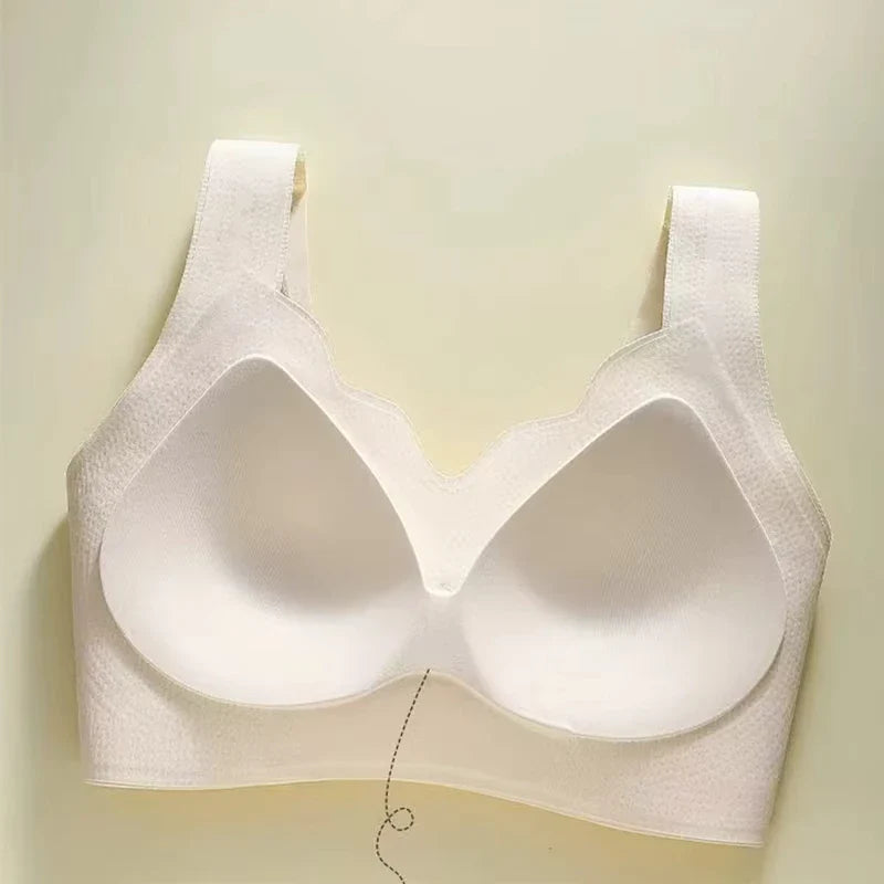 Seamless Wireless Bra One-Piece Vest Lingerie for Women Lift and Support Side Smoothing Push-Up Full Coverage Bra Small Chest