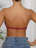 Lace Strapless Bra Double Front Closure Push Up Bralette for Women Invisible Anti-Slip High support Women's underwear