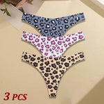 3Pcs Women G-string Seamless Sweet Fruit Thongs Low-waist Panties Ladies Soft Cute Thongs Female S-XL T-Back Panties Underwear
