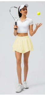 Summer Golf Skirt Women High Waist Running Outdoors Tennis Sport Skirt Pockets Fitness Gym Casual Shorts Athletic Workout Skirts