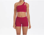 2PCS Yoga Set Gym Clothes Sportswear Women Tracksuit Fitness Tracksuit Workout Suit Sports Bra Gym High Waist Push Up Shorts